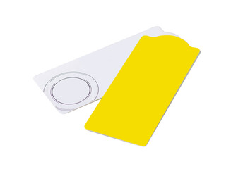 tags blank price label on white background isolation