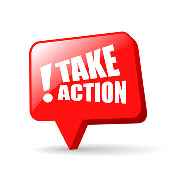 Take Action Glossy Web Icon