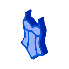 Sexy Lingerie Icon Vector. Isometric Sexy Lingerie sign. color isolated symbol illustration