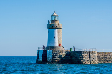Fototapeta na wymiar lighthouse on the island of Guernsey