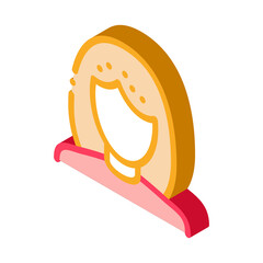 Woman Silhouette Icon Vector. Isometric Woman Silhouette sign. color isolated symbol illustration