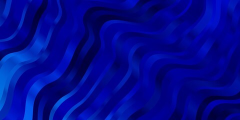 Light BLUE vector pattern with curves. Colorful illustration in abstract style with bent lines. Pattern for business booklets, leaflets