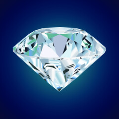 diamond. Isolated realistic vector illustration.