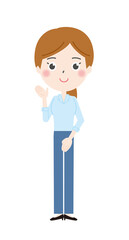 案内するOLのイラスト2