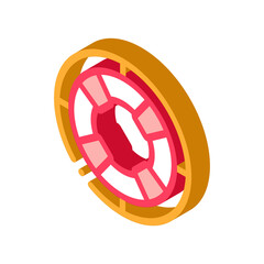 Lifebuoy Circle Icon Vector. Isometric Lifebuoy Circle sign. color isolated symbol illustration
