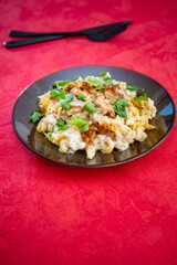 fusilli kebab chicken with white sauce