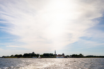 Fototapeta premium clouds over the lake