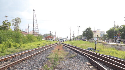 Rail routes in Nakhon Pathom province, central region of Thailand