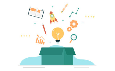 Creative innovation,Learning symbol,Skill enhancement for business expansion,Talent development,Banner background landing page website