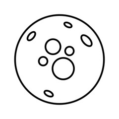 Moon icon with outline style