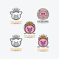 Cartoon pig Design illustration