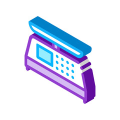 Electronic Scale Icon Vector. Isometric Electronic Scale sign. color isolated symbol illustration