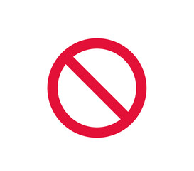 Prohibition sign. Vector prohibited sign.  Stop sign vector design.  Ban. 