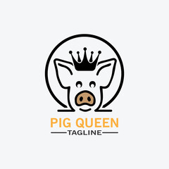 Cartoon pig Design illustration