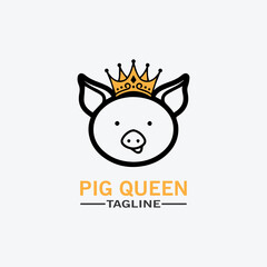 Cartoon pig Design illustration