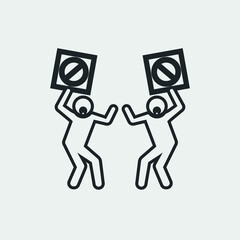 Protests campaign vector icon illustration sign