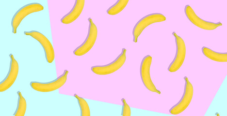 Obraz na płótnie Canvas banane patten sfondo poster colorato colori sfondi