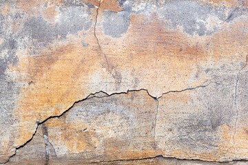 Abstract concrete, weathered with cracks and scratches. Landscape style. Grungy Concrete Surface. Great background or texture.