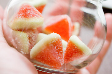 瓶に入ったすいかグミ
