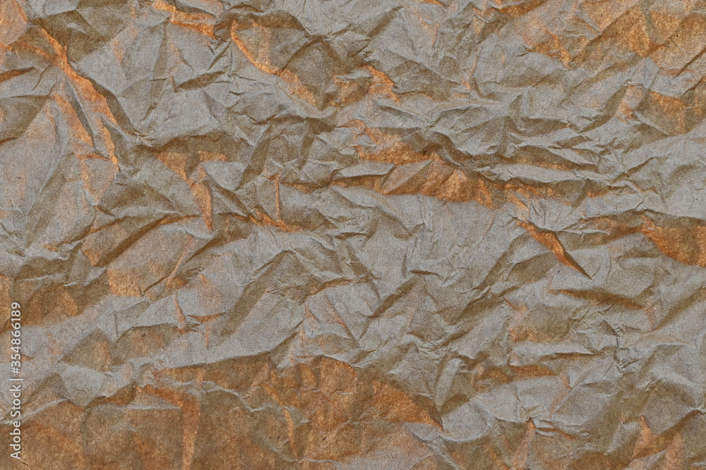 Poster brown crumpled paper texture background sheet of paper ,paper textures are perfect for your creative