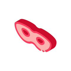 Sex Face Mask Icon Vector. Isometric Sex Face Mask sign. color isolated symbol illustration