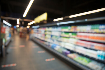 Empty wood table top on blurred market fruit. can montage or display your products