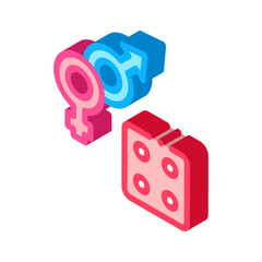 Viagra Pills Icon Vector. Isometric Viagra Pills sign. color isolated symbol illustration