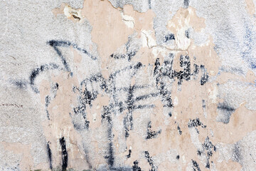 Abstract concrete, weathered with cracks and scratches. Landscape style. Grungy Concrete Surface. Great background or texture.