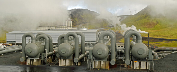 Geothermal energy plant in Iceland 