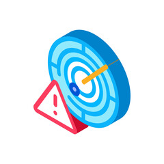 Caution Radar Icon Vector. Isometric Caution Radar isometric sign. color isolated symbol illustration