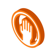 Hand Round Frame Icon Vector. Isometric Hand Round Frame isometric sign. color isolated symbol illustration