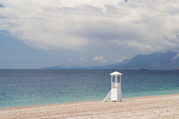 lifeguard cabin on the beach