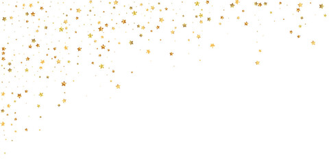 Gold stars random luxury sparkling confetti. Scatt