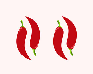 Vector illustration of chili vegetables