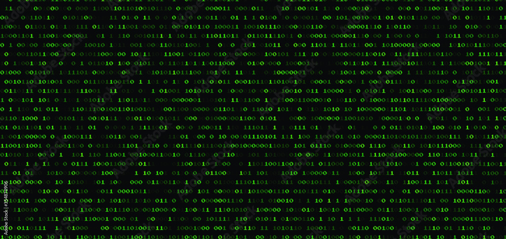 Aufkleber Abstract futuristic background with binary code, cyberspace matrix with digits.