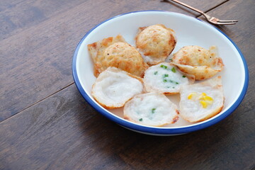 Thai dessert (Khanom Krok) has a fragrant, soft and sweet flavor.