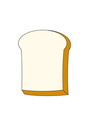illustration of a white bread