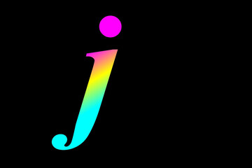 Lowercase letter j vector image