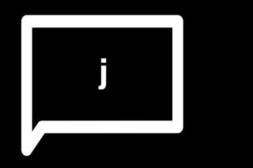 Lowercase letter j vector image