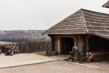 Wooden buildings in the National Reserve 