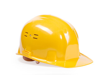 yellow hard hat isolated