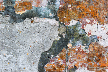 Abstract concrete, weathered with cracks and scratches. Landscape style. Grungy Concrete Surface. Great background or texture.