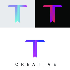 This is Alphabet T letter logo deign