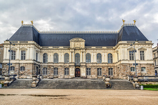 Rennes Parliament of Brittany - major architectural work of seventeenth century. Rennes - capital of region of Brittany, as well as the Ille-et-Vilaine department. France.