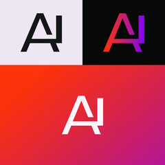 abstract colorful alphabet vector