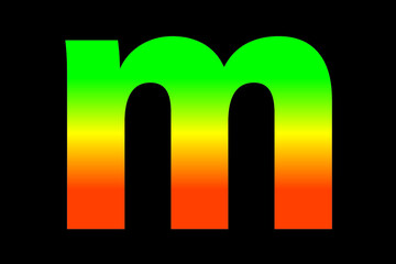 Lowercase letter m vector image