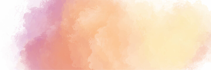 Pink orange yellow watercolor background for textures backgrounds and web banners design
