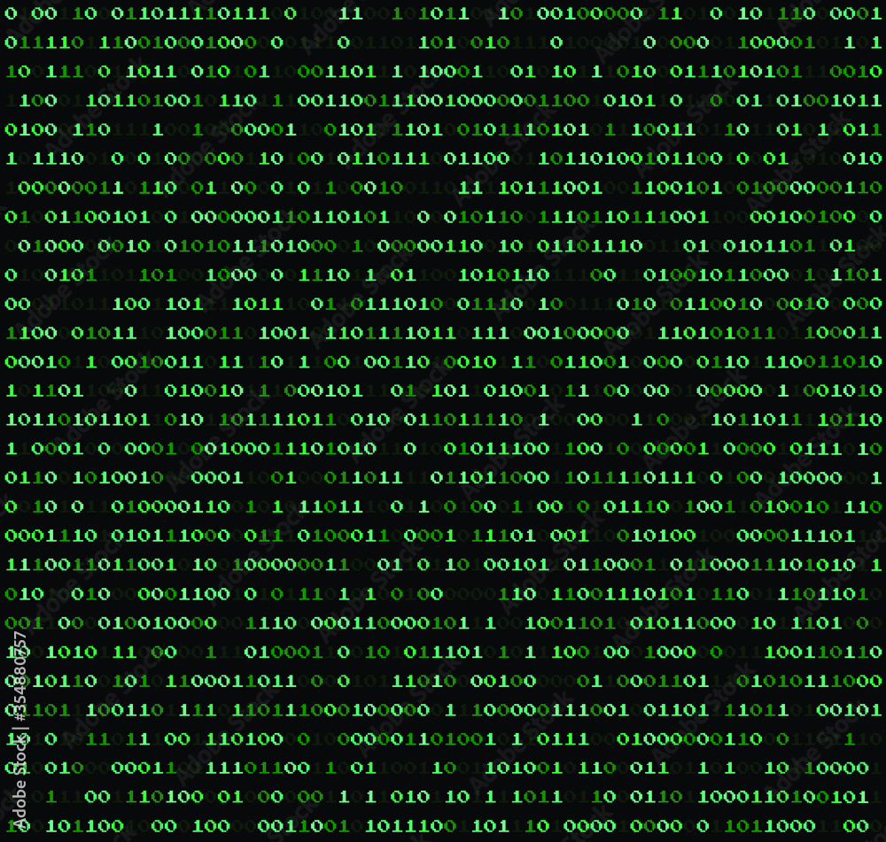 Poster Abstract futuristic background with binary code, cyberspace matrix with digits.