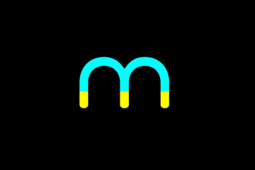 Lowercase letter m vector image