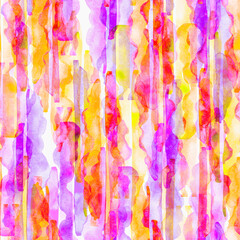 Seamless hand painted background with stripes.Trendy Blue,pink and Turquoise watercolor stripe pattern.Abstract creative background paper texture.Hand draw stripes watercolor.Abstract wave,cloud,sky